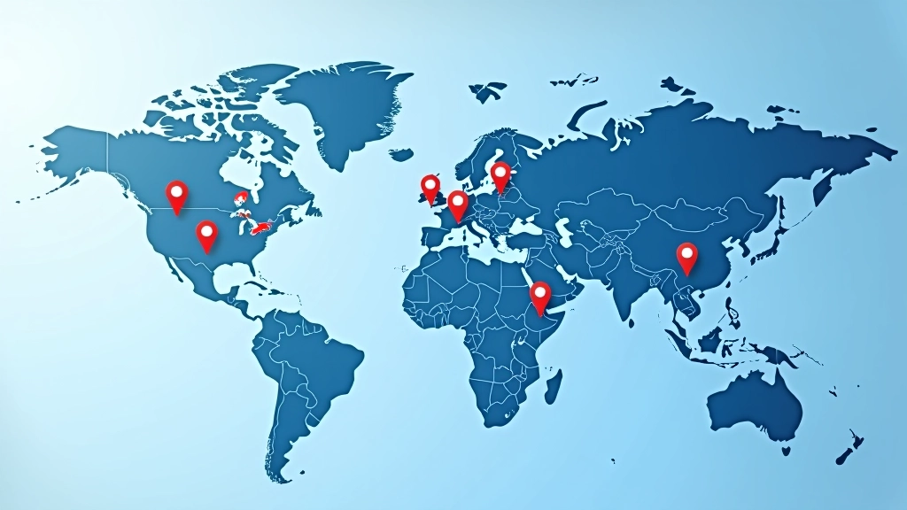 Interfaz de selección de servidor VPN mostrando países y ciudades disponibles